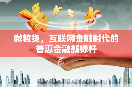 万全微粒贷，互联网金融时代的普惠金融新标杆