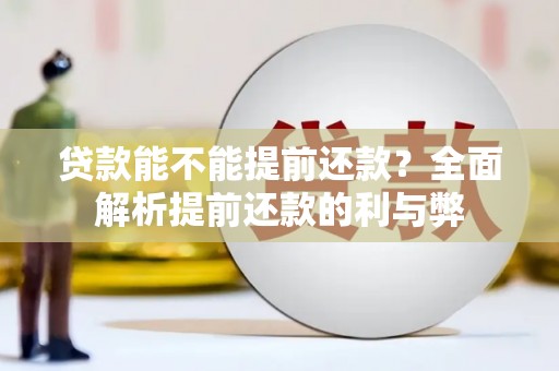 万全贷款能不能提前还款？全面解析提前还款的利与弊