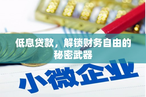 万全低息贷款，解锁财务自由的秘密武器