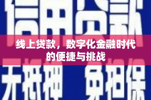 万全线上贷款，数字化金融时代的便捷与挑战
