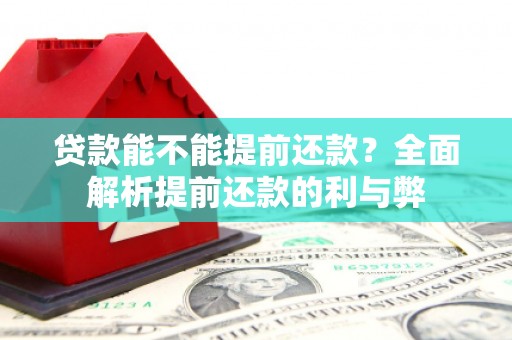 万全贷款能不能提前还款？全面解析提前还款的利与弊