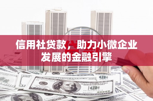 万全信用社贷款，助力小微企业发展的金融引擎