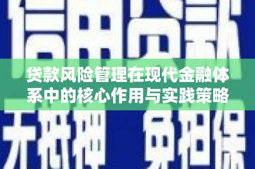 万全贷款风险管理在现代金融体系中的核心作用与实践策略
