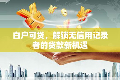 万全白户可贷，解锁无信用记录者的贷款新机遇