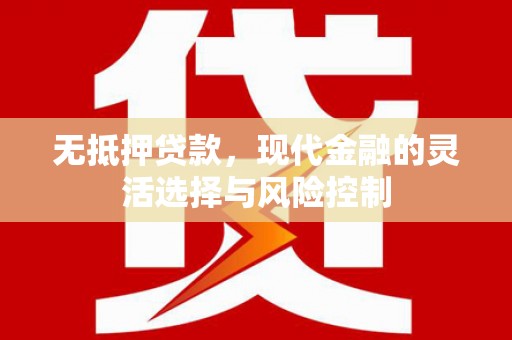 万全无抵押贷款，现代金融的灵活选择与风险控制