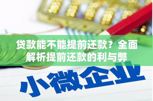 万全贷款能不能提前还款？全面解析提前还款的利与弊