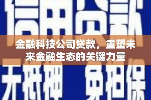 万全金融科技公司贷款，重塑未来金融生态的关键力量