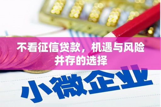 万全不看征信贷款，机遇与风险并存的选择