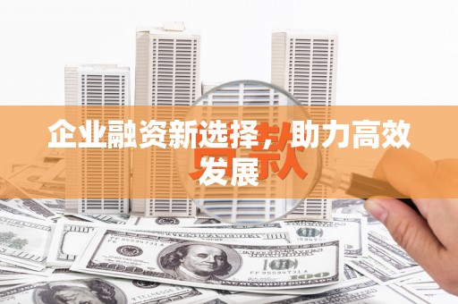 万全企业融资新选择，助力高效发展